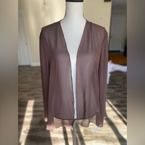 Jade by Jasmine lightweight brown cover up/ jacket/